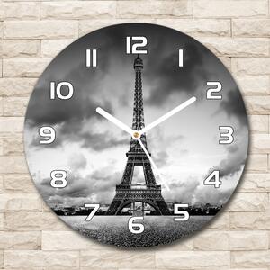 Skleněné hodiny kulaté Eiffelova věž Paříž pl_zso_30_f_76327213