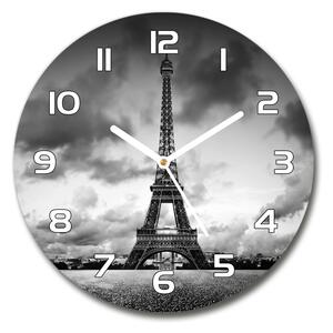 Skleněné hodiny kulaté Eiffelova věž Paříž pl_zso_30_f_76327213