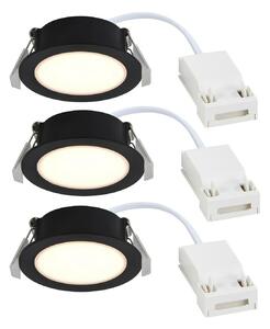 Sada vestavných LED svítidel Nordlux Olea 3-Kit Barva: Černá