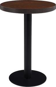 VidaXL Bistro stolek světle hnědý 60 cm MDF [286421] Barva: tmavě hnědá a černá