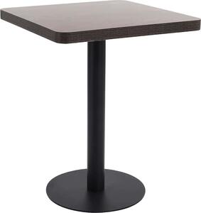 VidaXL Bistro stolek tmavě hnědý 60 x 60 cm MDF [286430] Barva: tmavě hnědá a černá