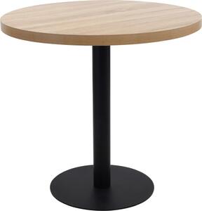 VidaXL Bistro stolek tmavě hnědý 80 cm MDF [286424] Barva: světle hnědá a černá
