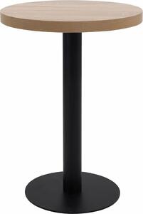 VidaXL Bistro stolek světle hnědý 60 cm MDF [286421] Barva: světle hnědá a černá
