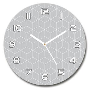 Skleněné hodiny na stěnu Geometrické pozadí pl_zso_30_f_79094648
