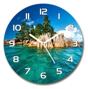 Skleněné hodiny na stěnu Tropický ostrov pl_zso_30_f_78907278