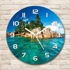 Skleněné hodiny na stěnu Tropický ostrov pl_zso_30_f_78907278
