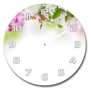 Skleněné hodiny kulaté Jarní květiny pl_zso_30_f_79458656