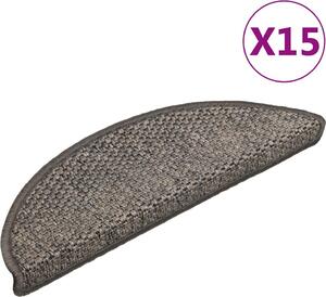 VidaXL Samolepicí nášlapy na schody vzhled 15 ks 56x17x3cm [326864] Barva: šedá a béžová