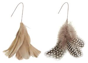 IB Laursen Závěsné peří na drátku FEATHER DECOR hnědé - více barev