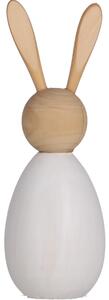 Dřevěný zajíček BUNNY DAISY 12,5 cm bílý