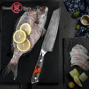 Nůž Kiritsuke 8.2" GRAND SHARP KANTÓ 67 vsrtev damaškové oceli