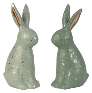 Keramický zajíček GOLD FLECKS 24,5 cm zelený - více variant