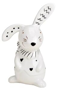 Keramický zajíček BUNNY FRONT 12 cm bílý