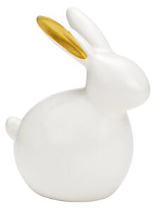 Keramický zajíček GILDED BUNNY 14 cm bílý