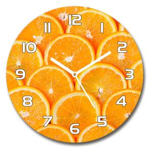 Skleněné hodiny kulaté Plátky pomerančů pl_zso_30_f_82047146