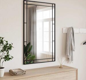 VidaXL Nástěnné zrcadlo černé 60 x 100 cm obdélník železo [358631]