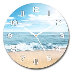 Skleněné nástěnné hodiny kulaté Pláž pl_zso_30_f_82558559