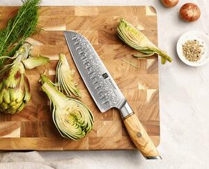 Santoku nůž 7" XINZUO LAN 73 vrstev damaškové oceli