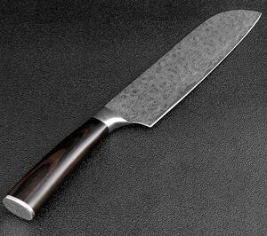Kuchyňský Santoku nůž 7" XITUO SAGA ocel 7CR17 440C