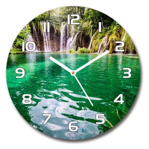 Skleněné hodiny kulaté Plitvické jezero pl_zso_30_f_83128904