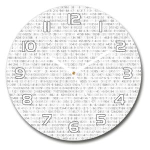 Skleněné hodiny na stěnu Binární kod pl_zso_30_f_83956134