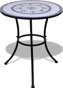 VidaXL Bistro stolek a bílý 60 cm mozaika [41528] Barva: Modrá