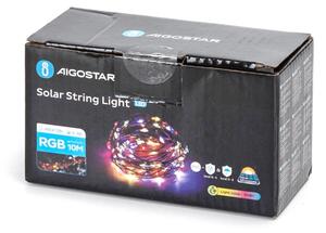 Aigostar - LED Solární řetěz LED/8 funkcí 12m IP65 multicolor