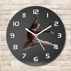 Skleněné hodiny kulaté Moderní tanec pl_zso_30_f_85327020