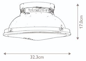 Hinkley HK-AMELIA-F-M-RB - Stropní svítidlo AMELIA 2xE27/40W/230V černá/bronzová