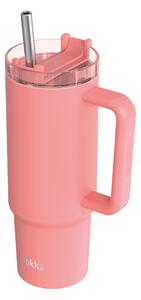 Termohrnek Vibe s brčkem, 880ml, Quokka, broskvový
