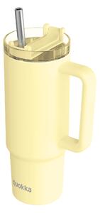 Termohrnek Vibe s brčkem, 880ml, Quokka, světle žlutý