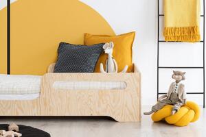 Domečková patrová dětská postel z masivního dřeva 90x200 cm v přírodní barvě Mila DMP Rozměr: 90x190 cm