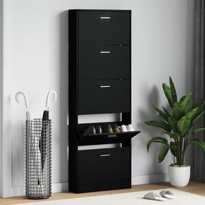 VidaXL Botník 59 x 17 x 169 cm kompozitní dřevo [241241] Barva: Černá