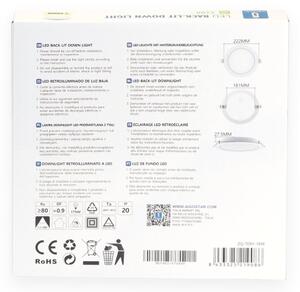 Aigostar - LED Podhledové svítidlo LED/18W/230V 4000K pr. 22 cm bílá