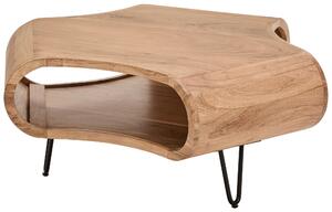 KONFERENČNÍ STOLEK, černá, barvy akácie, dřevo, kov, 95/95/39 cm Carryhome - Konferenční stolky