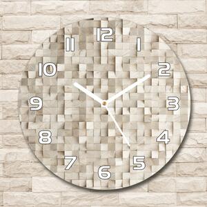 Skleněné hodiny na stěnu Dřevěné kostky pl_zso_30_f_89246295
