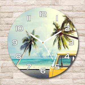Skleněné hodiny na stěnu Dodávka pláž pl_zso_30_f_90194725