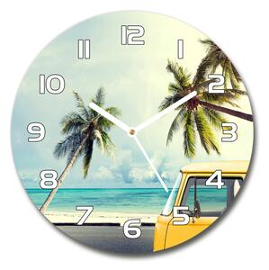 Skleněné hodiny na stěnu Dodávka pláž pl_zso_30_f_90194725