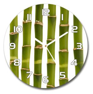 Skleněné nástěnné hodiny kulaté Bambus pl_zso_30_f_90591084