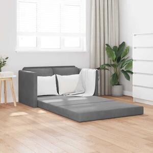 VidaXL Podlahová rozkládací pohovka 2v1 122x204x55cm samet [353962] Barva: Tmavě šedá
