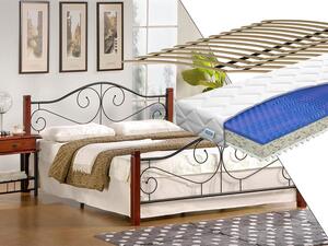 Halmar Kovová postel Violetta 140 x 200 cm s matrací a roštem