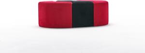Atelier del Sofa Taburet Alya Puf - Red, Black, Černá, Červená