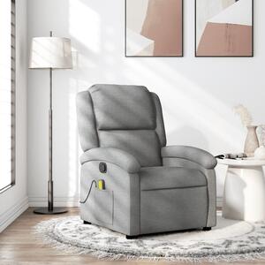 VidaXL Masážní polohovací křeslo textil [371763] Barva: světle šedá