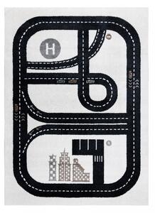 Hans Home | Dětský kusový koberec Fun Track cream - 80x150