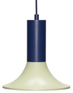 Modro-zelené kovové závěsné světlo Hübsch Luminary 25 cm