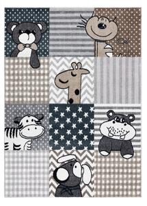 Hans Home | Dětský kusový koberec Fun Pets grey - 120x170