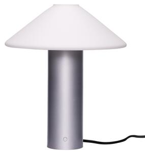 Bílo-stříbrná kovová stolní lampa Hübsch Orbit