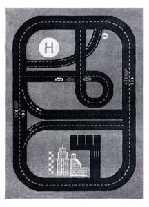Hans Home | Dětský kusový koberec Fun Track grey - 180x270