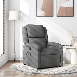 VidaXL Masážní polohovací křeslo textil [371763] Barva: Tmavě šedá