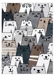 Hans Home | Dětský kusový koberec Fun Gatti Cats multi - 80x150